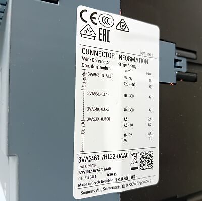 Siemens 3VA2463-7HL32-0AA0 + 3VA9467-0FK21 Gallery Image 1